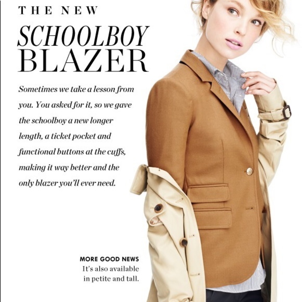 Schoolboy blazer in camel